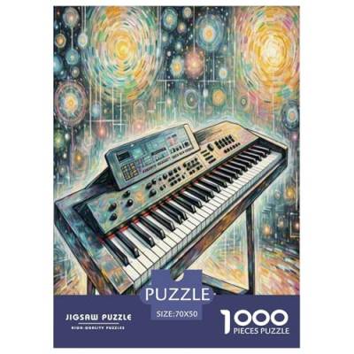 Elektronische Tastatur Puzzle 1000-teilige Schwer Puzzle Spielzeug Lernspiel Impossible Herausforderung Spielzeug Für Erwachsene Und Kinder Ab 14 Jahren 70x50cm/1000pcs von ChengzeTCo